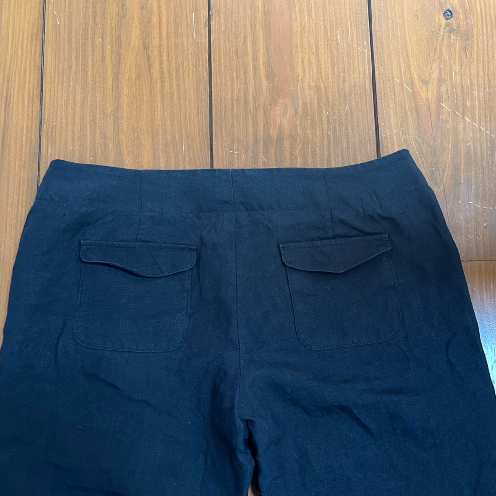 J. Crew Navy Blue Linen Tie-waist Pant - Picture 3 of 5